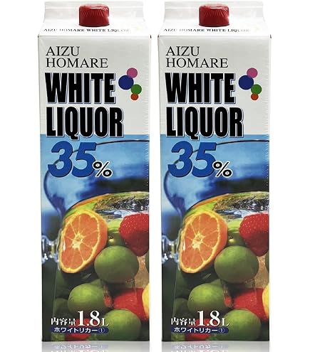 Amazon.co.jp: 【焼酎甲類】35度 司焼酎果実酒用 ホワイトリカー1800ml